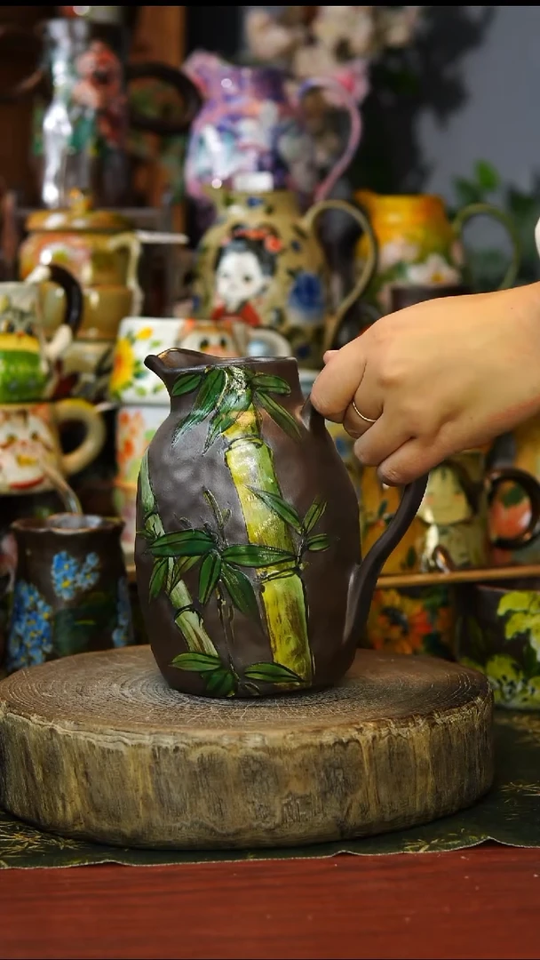 陶瓷235景德镇手工手绘釉下彩