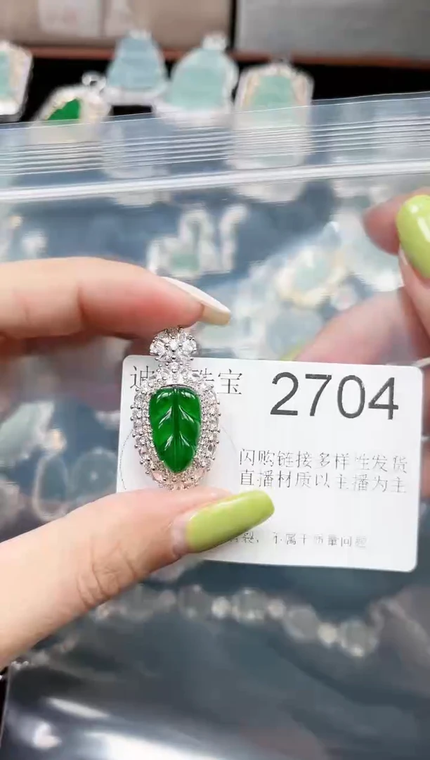 【闪购商品】翡翠颈饰未镶嵌赠皮绳2704