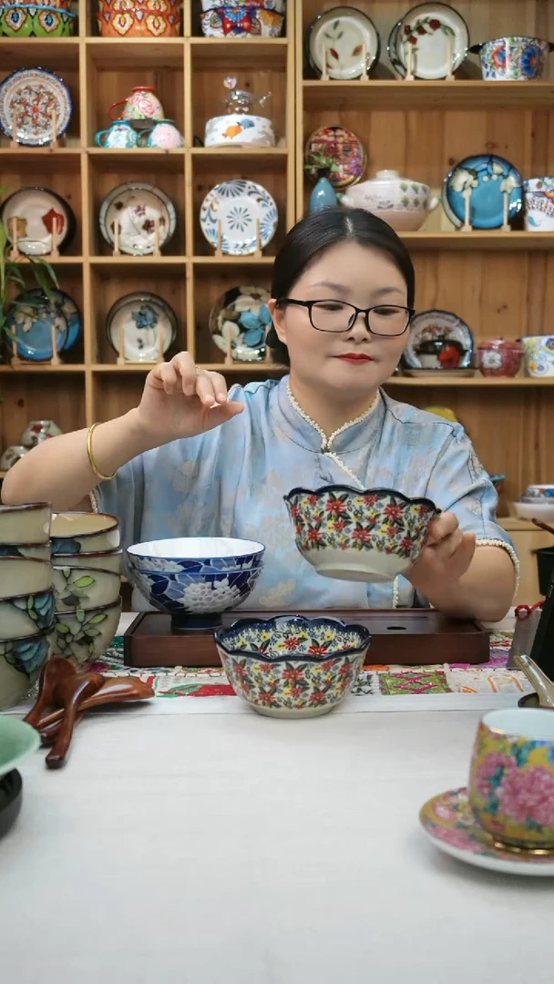 瓷片小可高温陶瓷一组2只米饭碗
