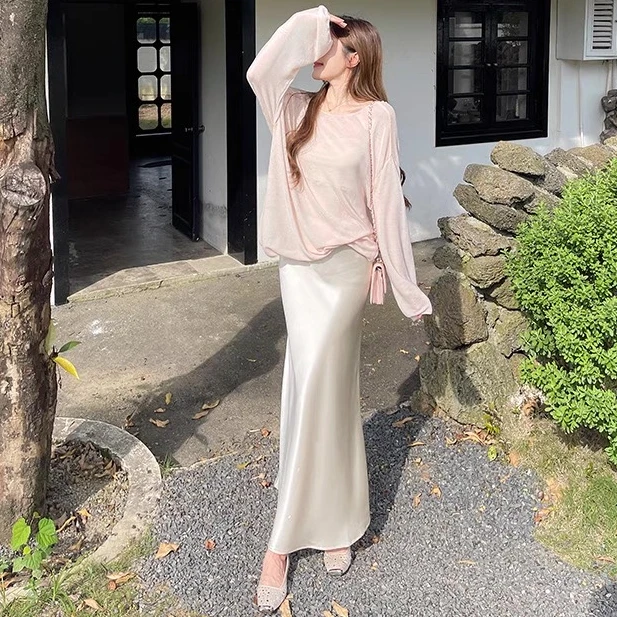 【欧若风】 Lei 新中式缎面半裙  H0246