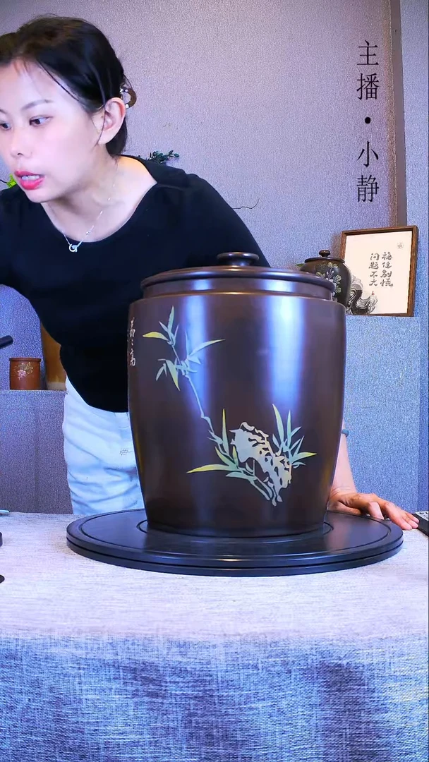 王***菜建水全手工紫陶茶罐精磨085