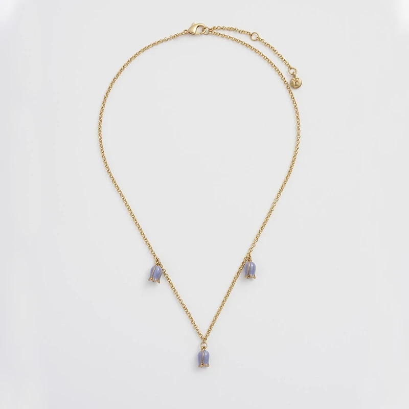 铜合金项链 Fable蓝风铃珐琅彩项链小众原创设计轻奢礼物浪漫