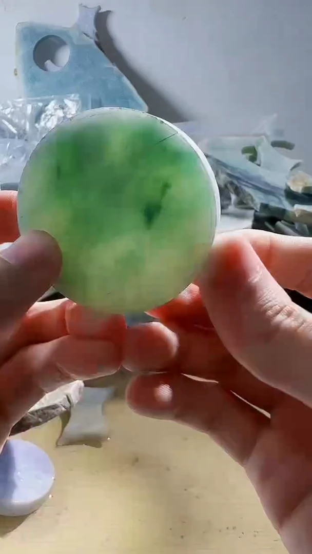 翡翠裸石缅甸翡翠A货文264