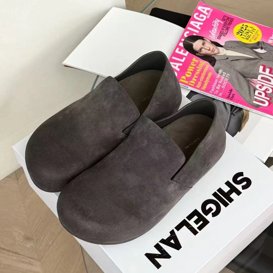 诗歌兰女鞋时尚英伦风一脚蹬复古勃肯鞋单鞋