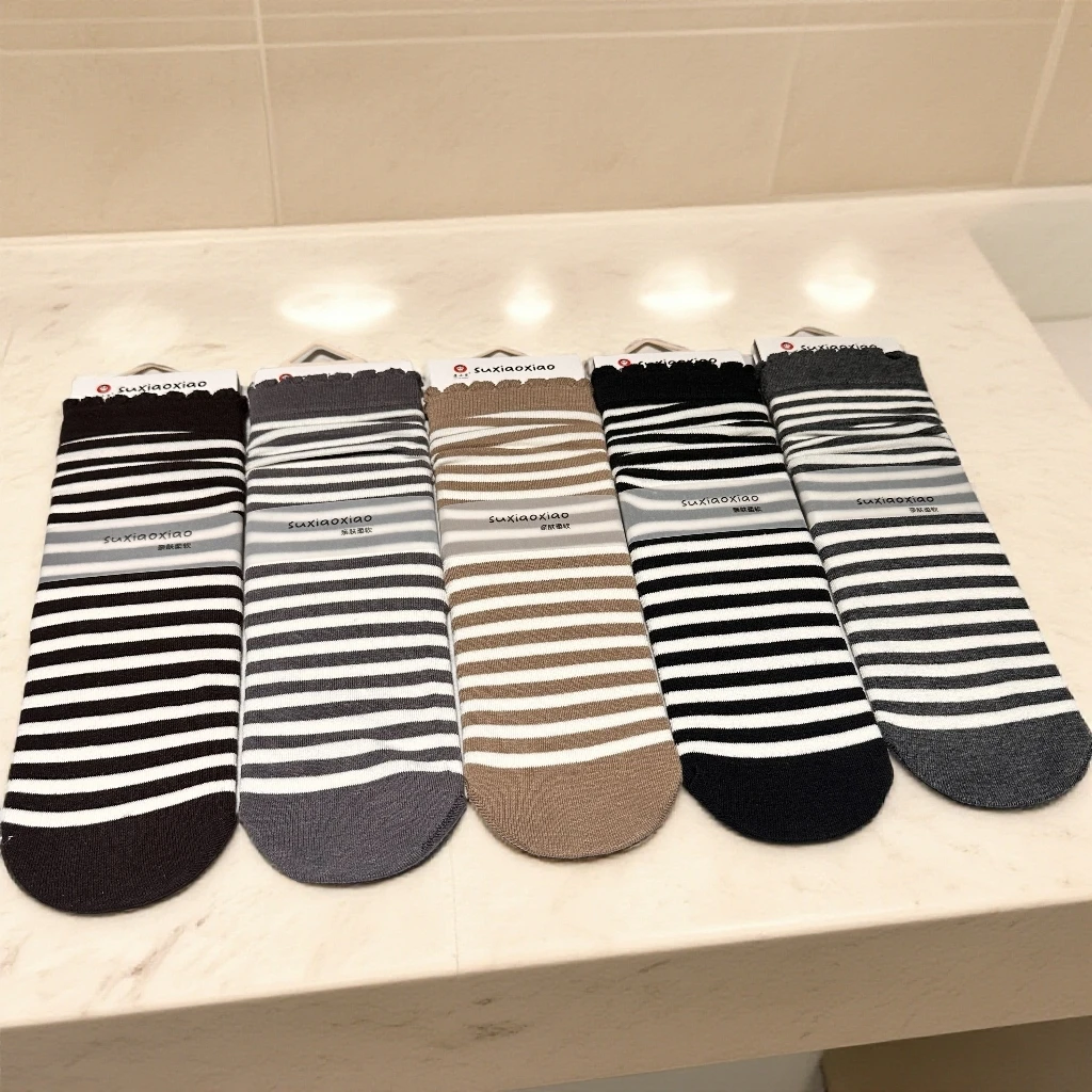 【新疆包邮】 中筒春季保暖夏季透气极简风女秋季常规款5双