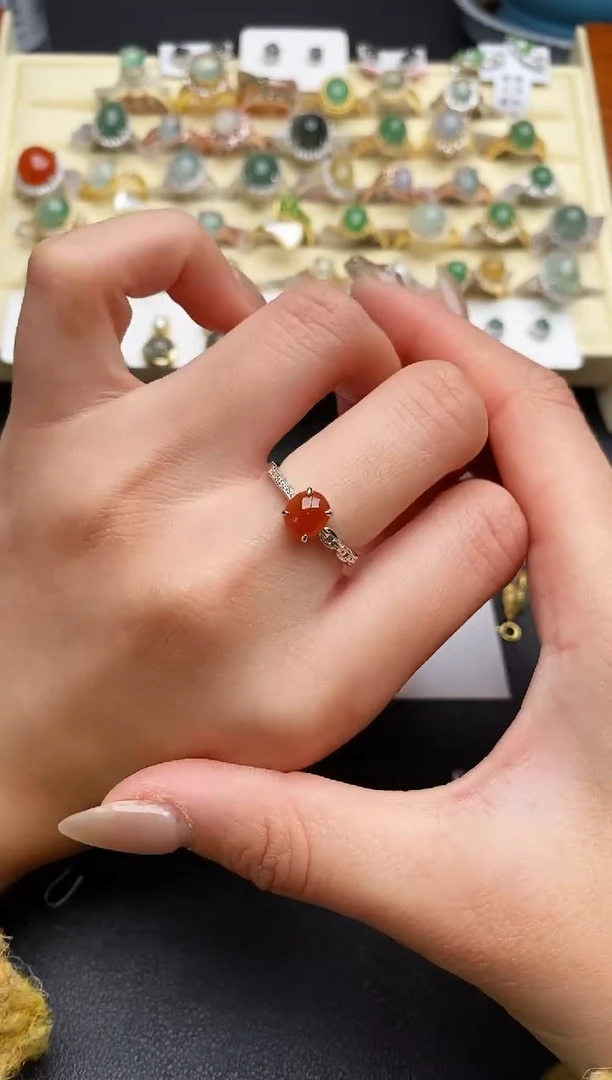 【闪购商品】翡翠戒指银S925镶嵌11111111+7