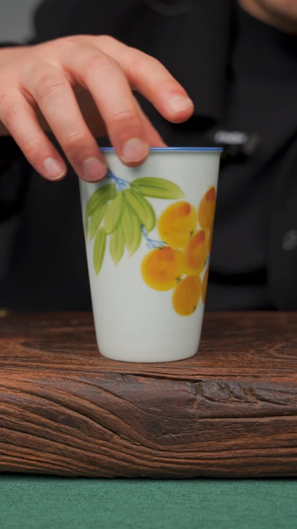 【闪购商品】瓷片36寻一缕瓷香杯釉下手工手绘瓷器