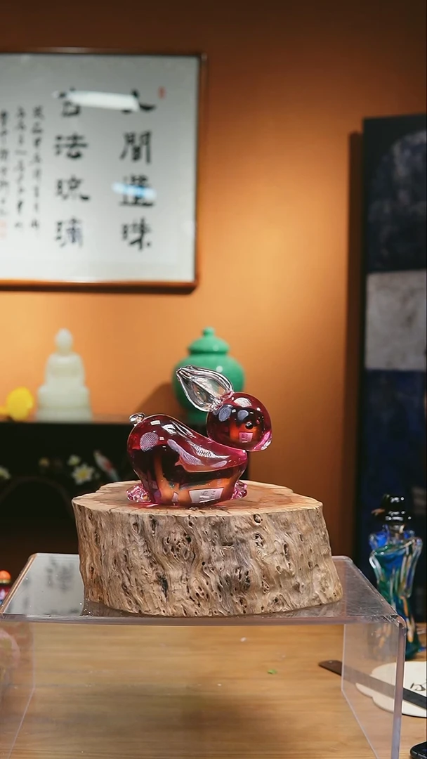 手工艺品琉璃小兔团子