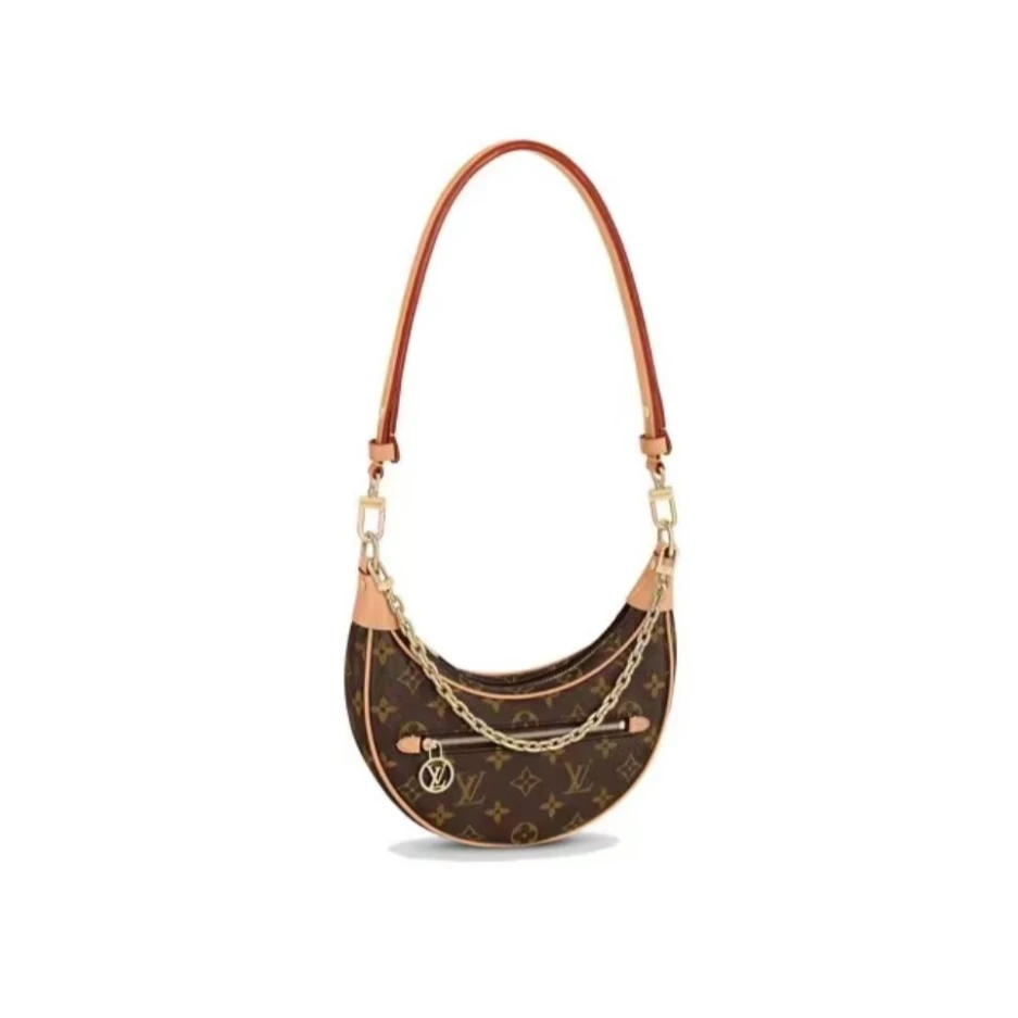 99新 LouisVuitton/路易威登 Loop豌豆包腋下包
