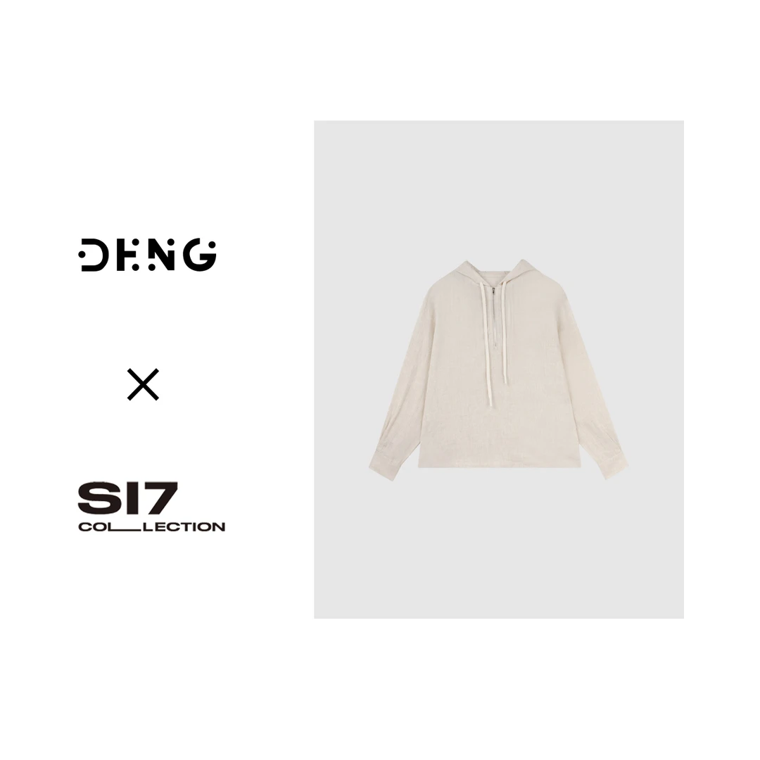 7DGZ24309连帽亚麻卫衣