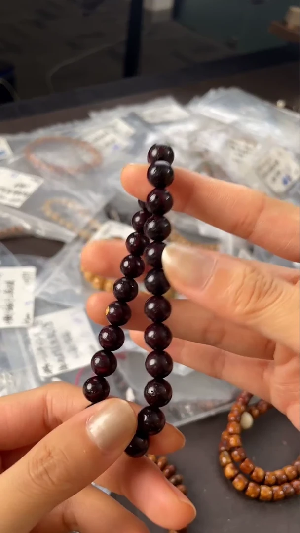 星月菩提手串精工级朱砂供正圆9手串