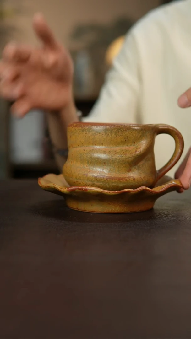 杯景德柴烧手作多人瑕疵