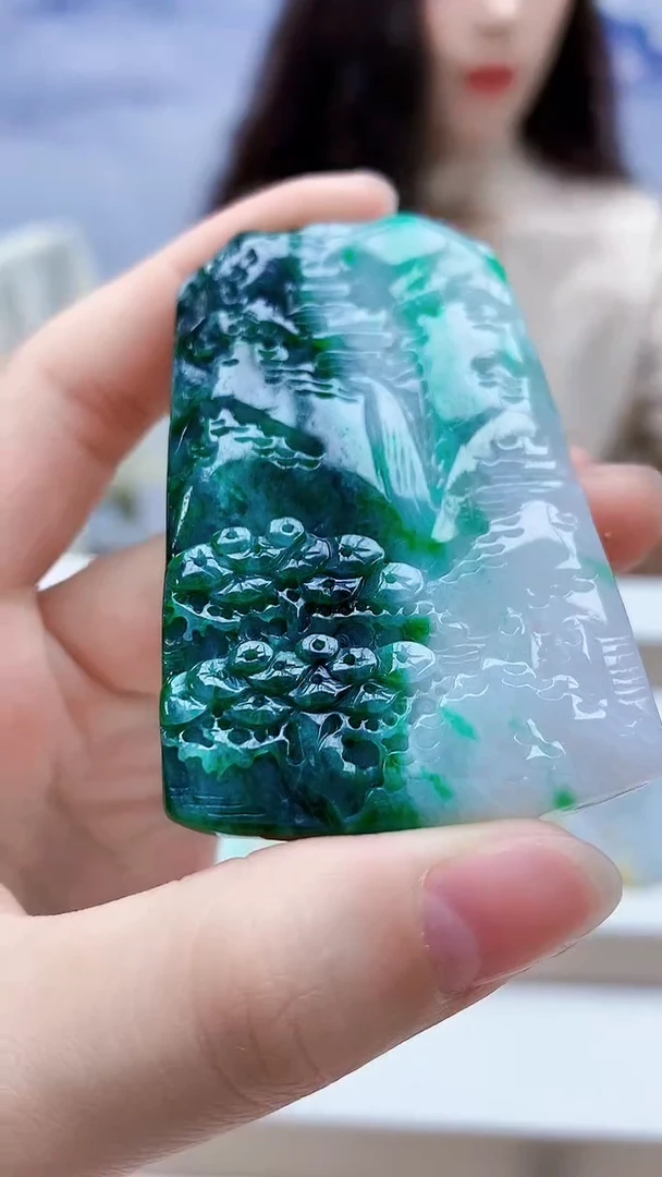 未镶嵌定制翡翠4829lr-毛货挂件56