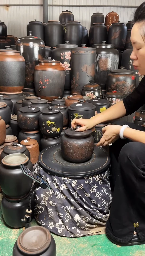 罐瑕疵茶叶罐 苹果牡丹花 544