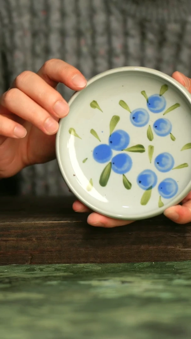 陶瓷青诗集手工手绘瓷器