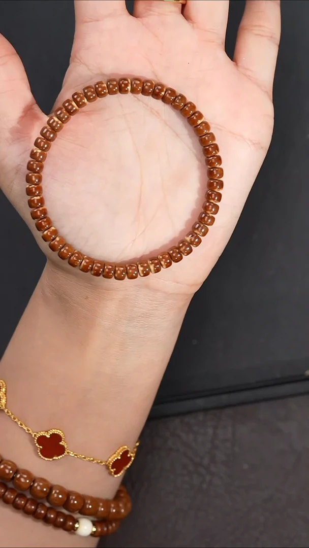 手串紫金鼠6*4mm纯肉实心鼠尖料