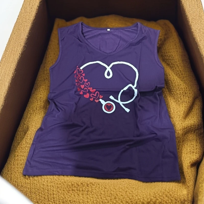 38889心心紫色外贸背心