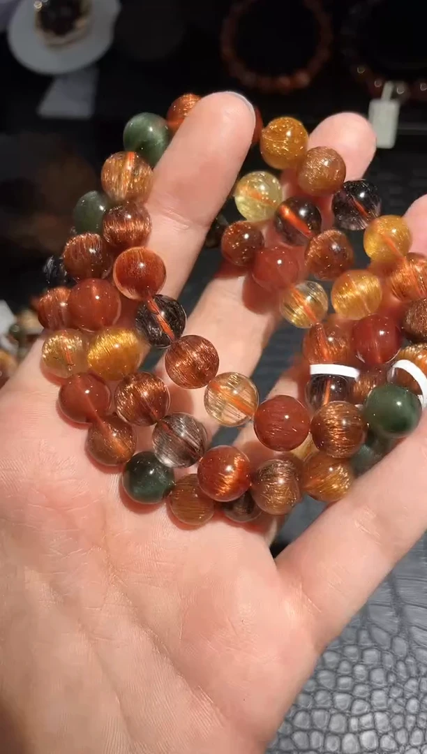 【闪购商品】水晶手链未镶嵌发晶多宝单圈A10（多样性发其一）