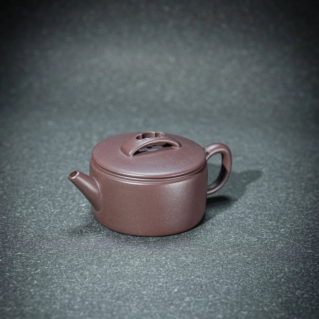 【天青.汉瓦】老林精选宜兴原矿天青紫砂汉瓦钟壶 140CC