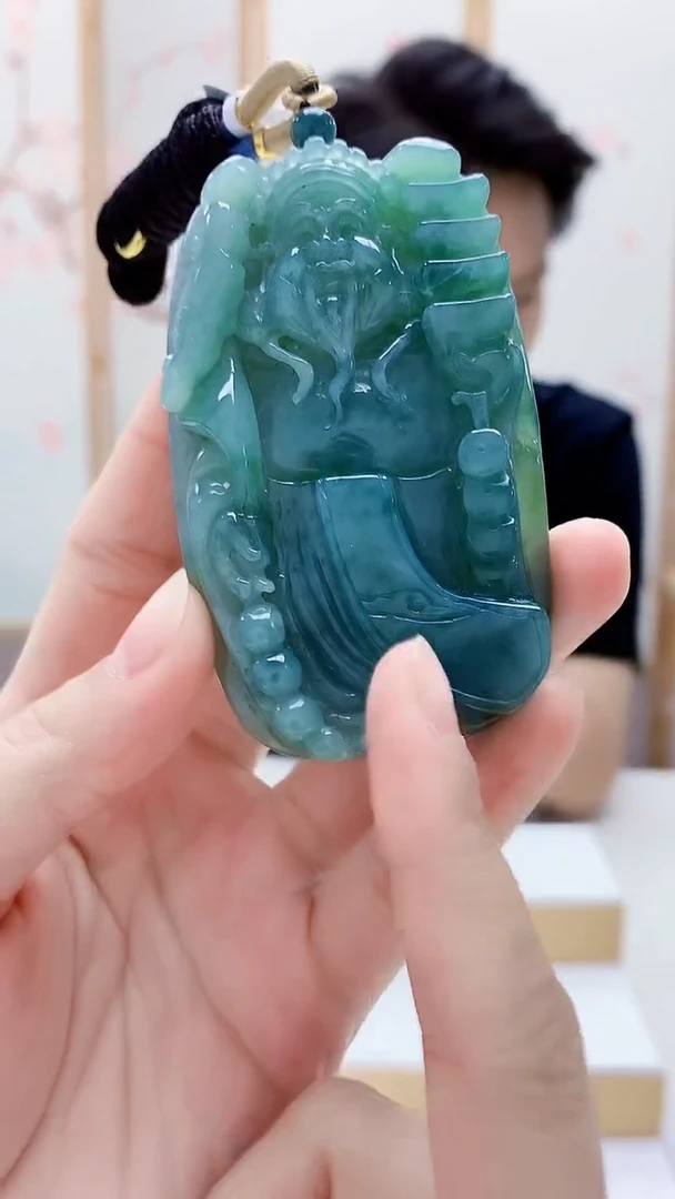 未镶嵌定制翡翠1502lr-毛货挂件23