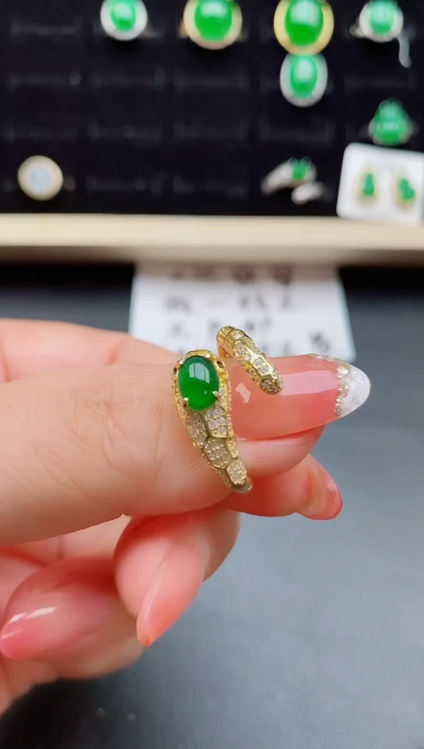【闪购商品】翡翠戒指银S925镶嵌50850