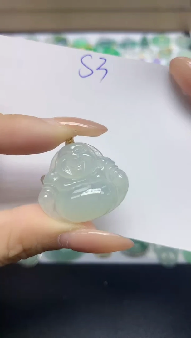 颈饰18K金镶嵌翡翠天然缅甸翡翠A货翡翠百元以上9元证书费自理