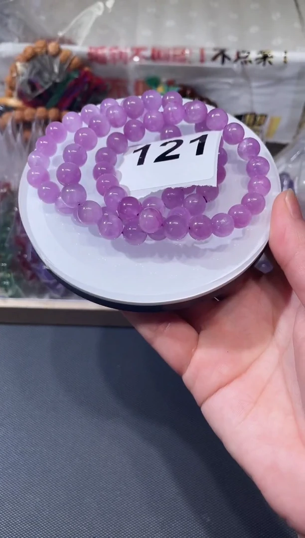 未镶嵌锂辉石手链多样性发一9m紫锂辉手链A121