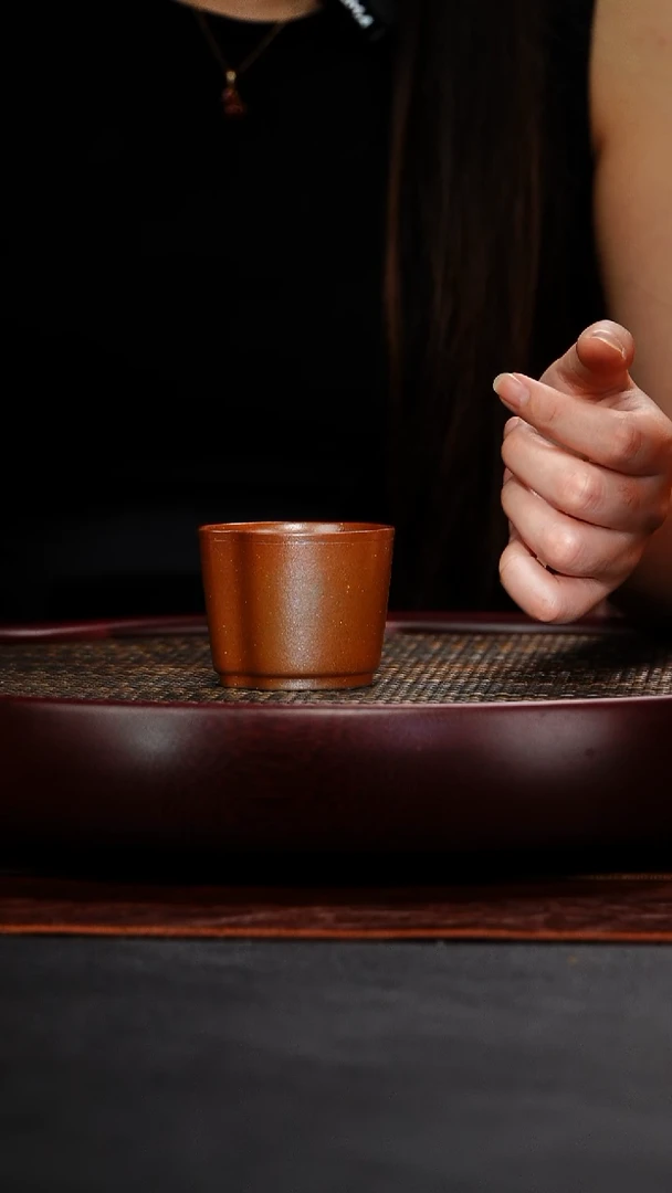 茶壶紫砂大红袍柴烧主人杯13
