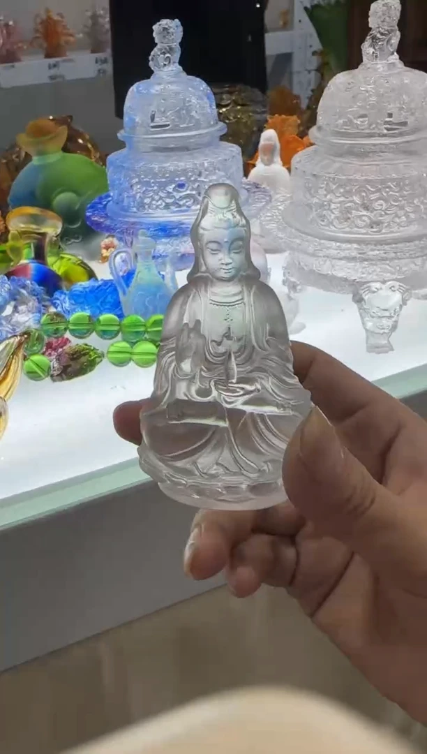 手工艺品琉璃净瓶观音