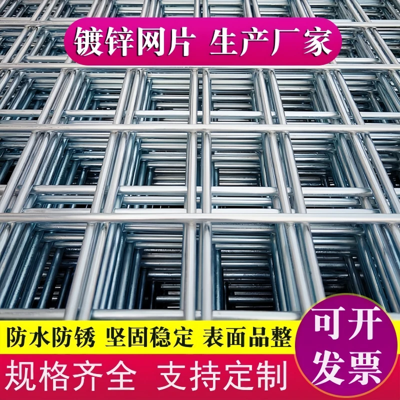 镀锌铁丝网电焊网片围栏小孔加粗狗笼养殖建筑钢筋网格网钢丝防护