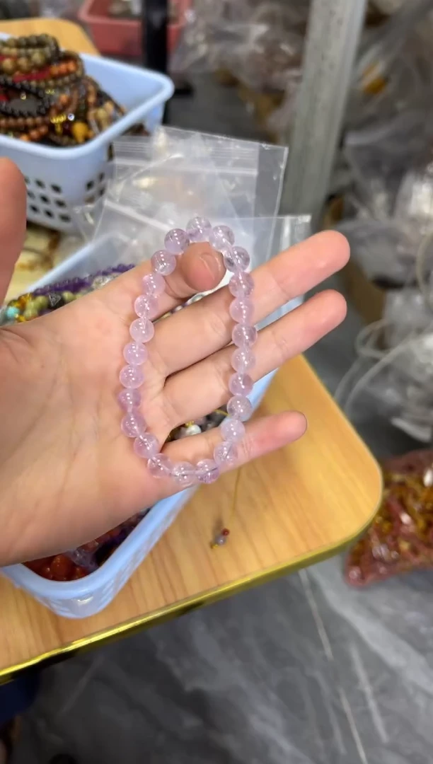 水晶手链未镶嵌碎碎冰紫玉晶水晶手链[3826]