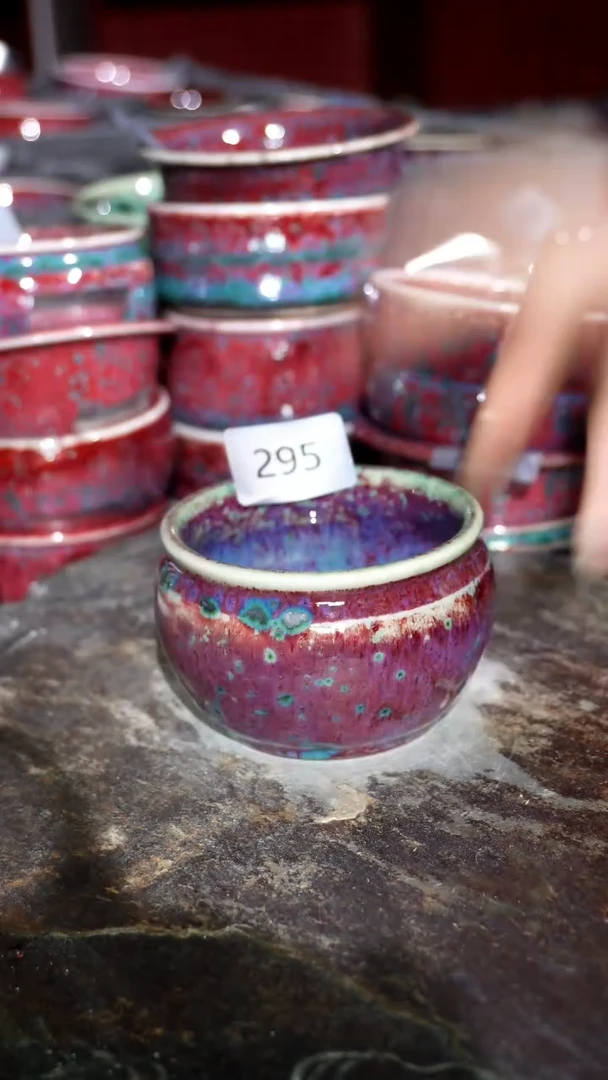 摆件陶精品窑变钧瓷茶器
