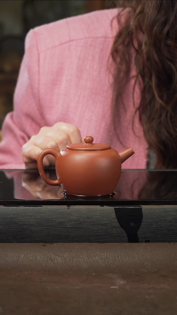 茶壶紫砂21 红苹果 原矿紫砂壶 140cc