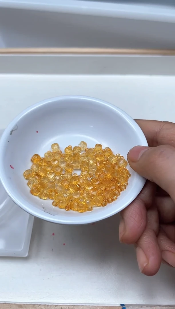 未镶嵌颈饰水晶d16黄水晶方糖6mm30个15元