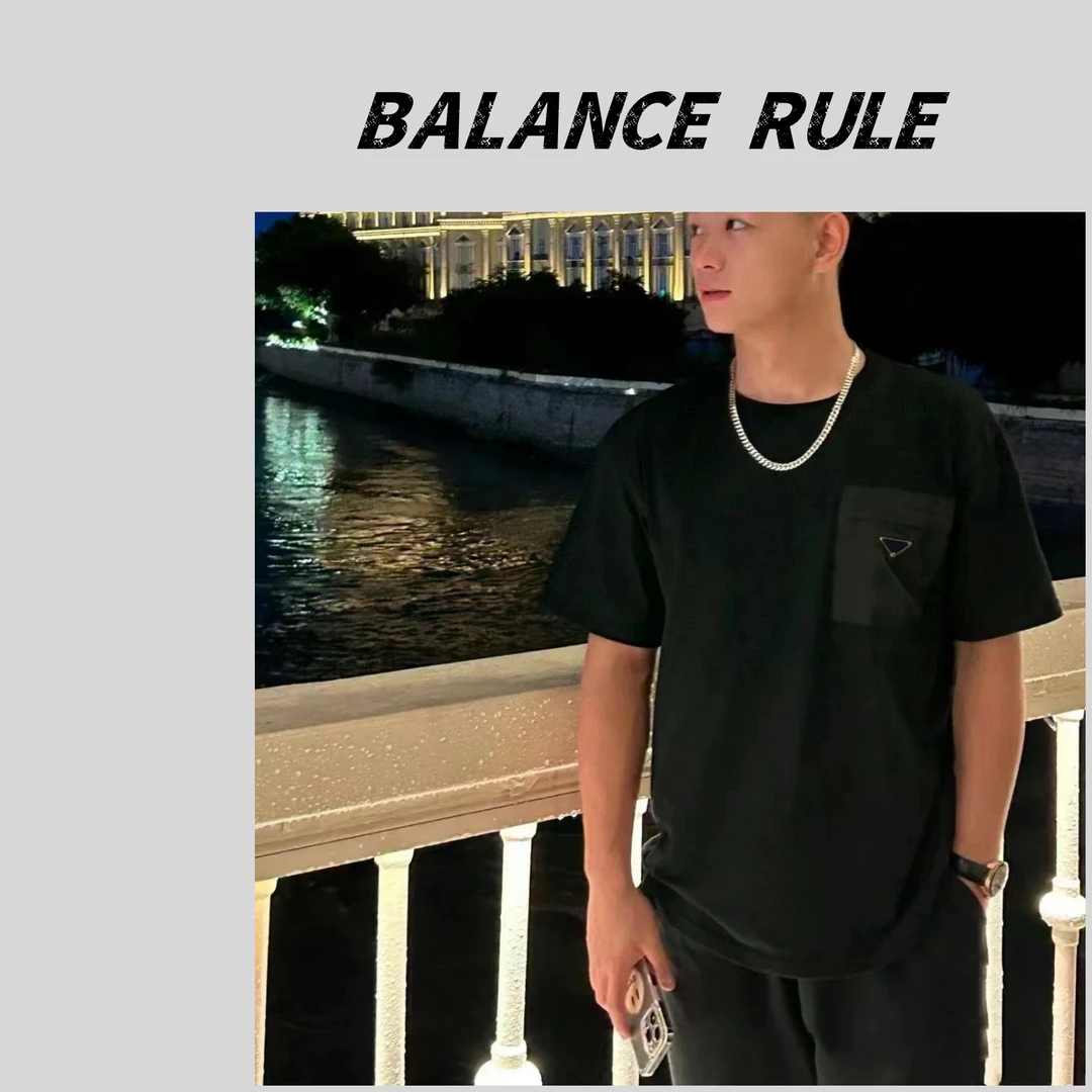 BALANCE RULE【达子】SS24夏季贴布开袋拉链休闲运动短袖8076