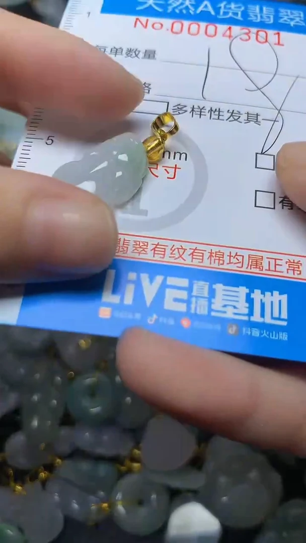 颈饰未镶嵌翡翠净货挂件-4301