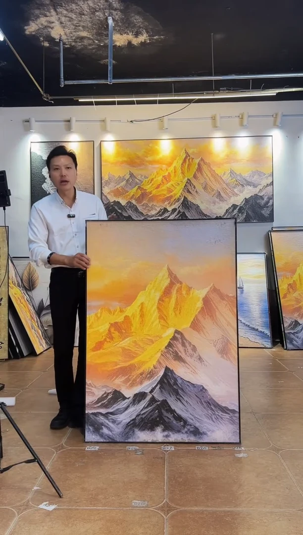 90*130 日照金山 黑框