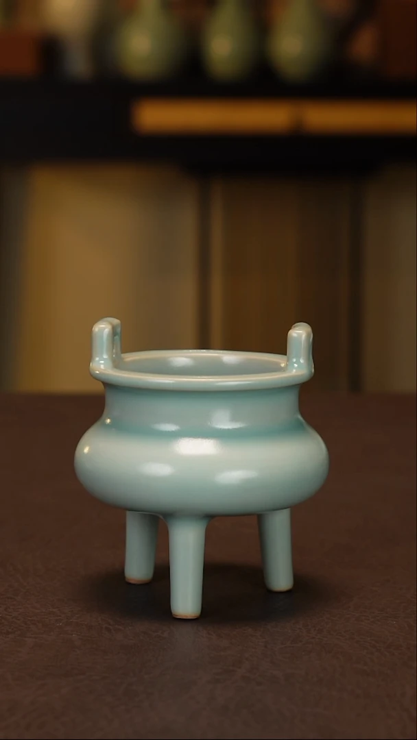 天青色-小高足香炉-精品-简包-极兔快递