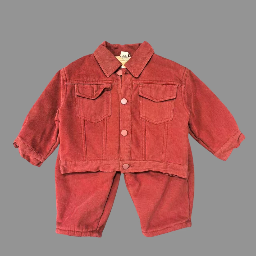 【棉逗熊品牌冬季】男童韩版冬季休闲酷帅时尚男童套装-5191