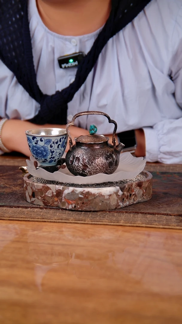 苹***石盛唐工坊 足银999 手工泡茶壶