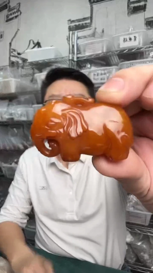 裸石琥珀未镶嵌微瑕建议勿拍28 绑绳