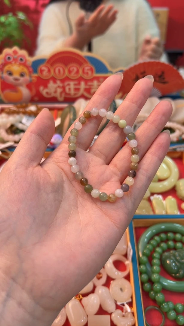 【闪购商品】和田玉手串未镶嵌多宝手串6mm