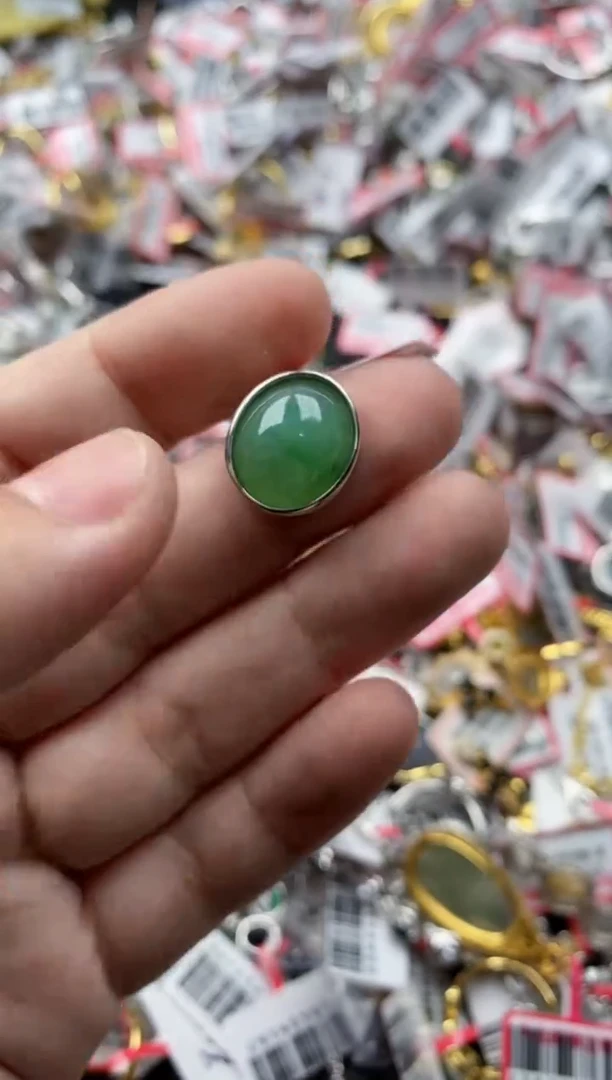 【闪购商品】翡翠戒指银S925镶嵌33333---2