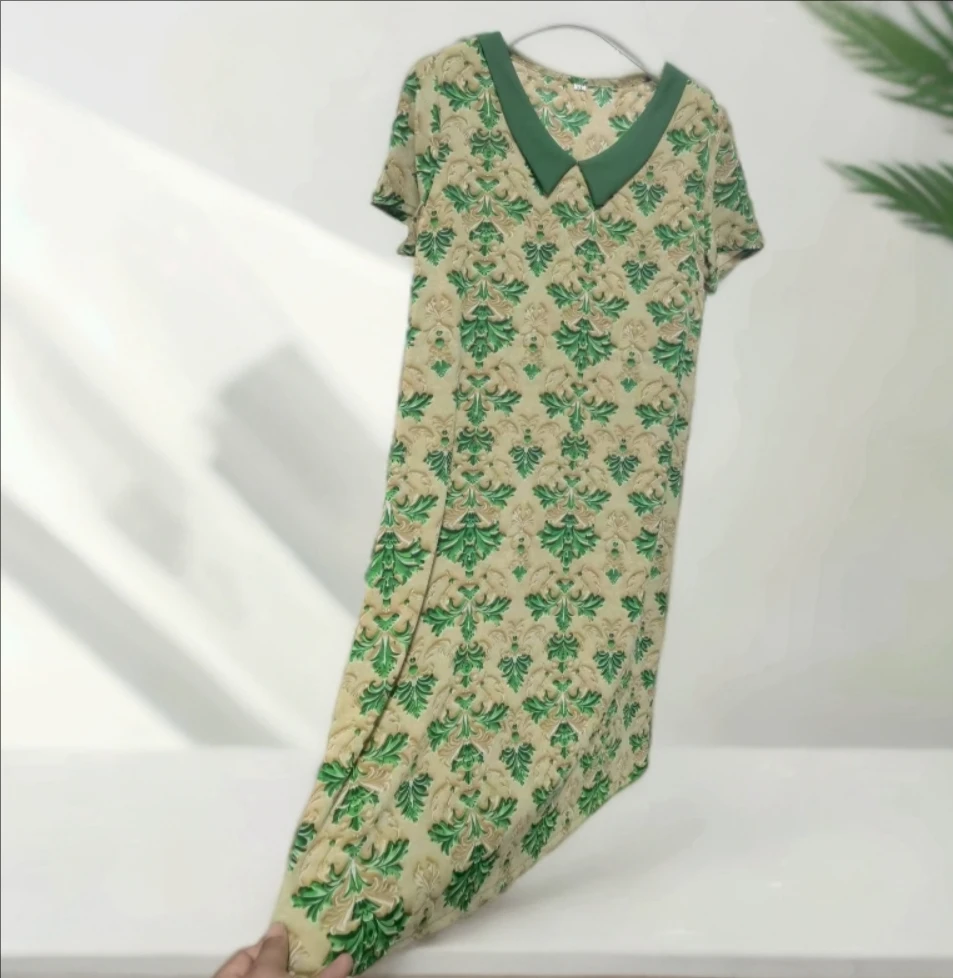 9937-爆款气质减龄连衣裙夏季高档中年女遮肚显瘦薄款裙子【G仓】