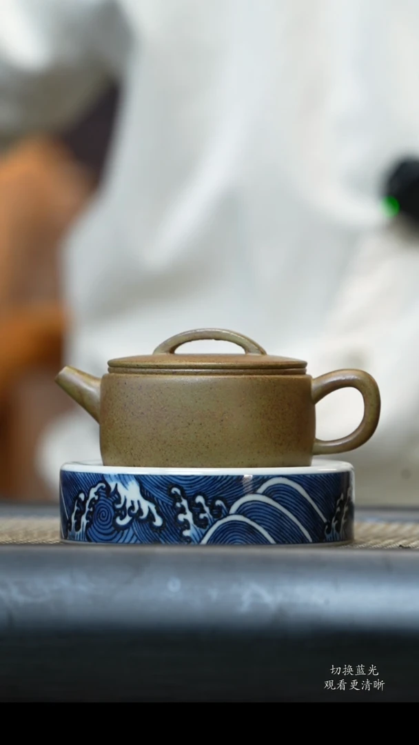 【闪购商品】紫砂茶壶本绿匣钵柴烧寒江