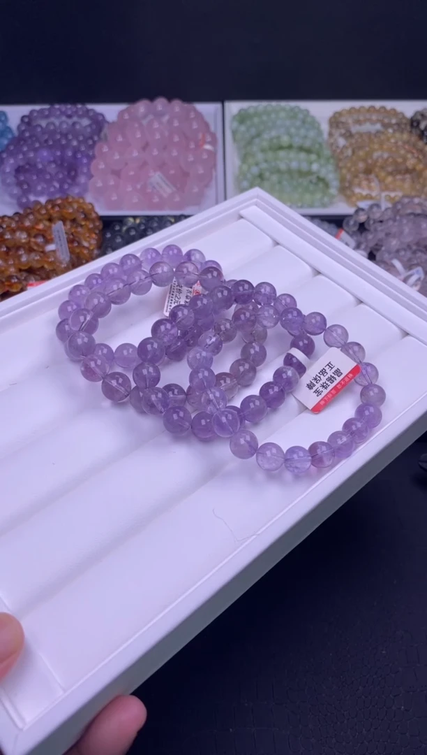 水晶手链未镶嵌9mm薰衣草