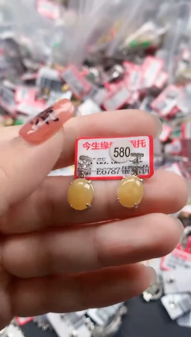 银S925镶嵌戒指翡翠天然A货缅甸翡翠