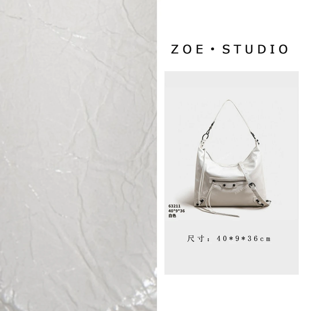 【佐伊甄选】SK-63211-白色轻奢女士时尚小众真皮单肩挎包