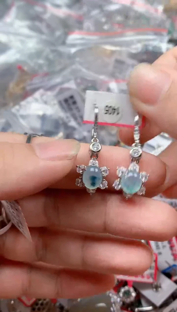 银S925镶嵌戒指翡翠天然A货缅甸翡翠