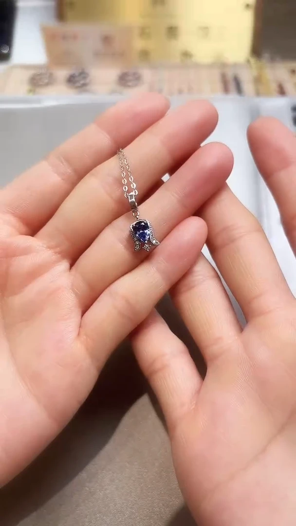 【闪购商品】坦桑石项链银S925镶嵌09